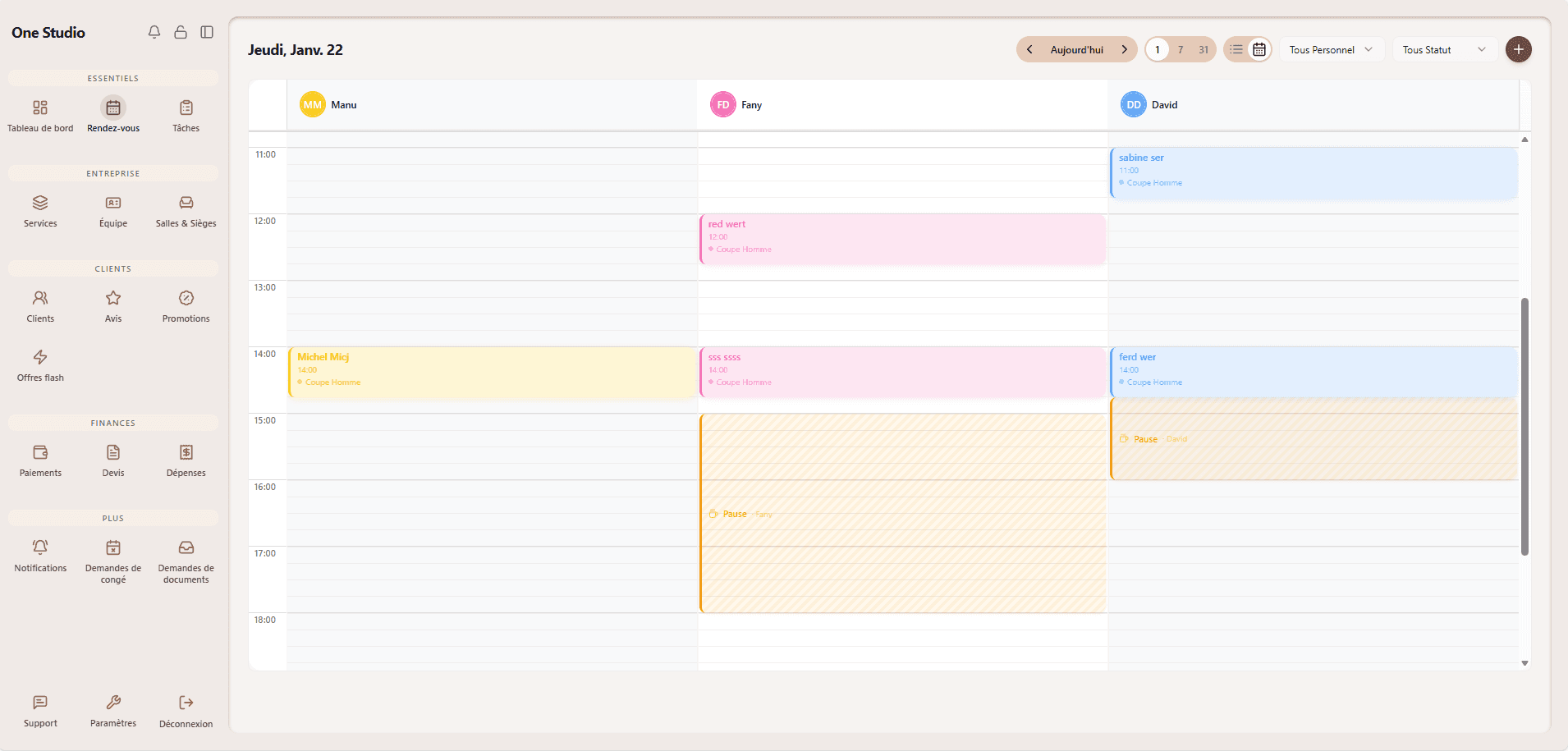 Ogni collaboratore accede alla dashboard